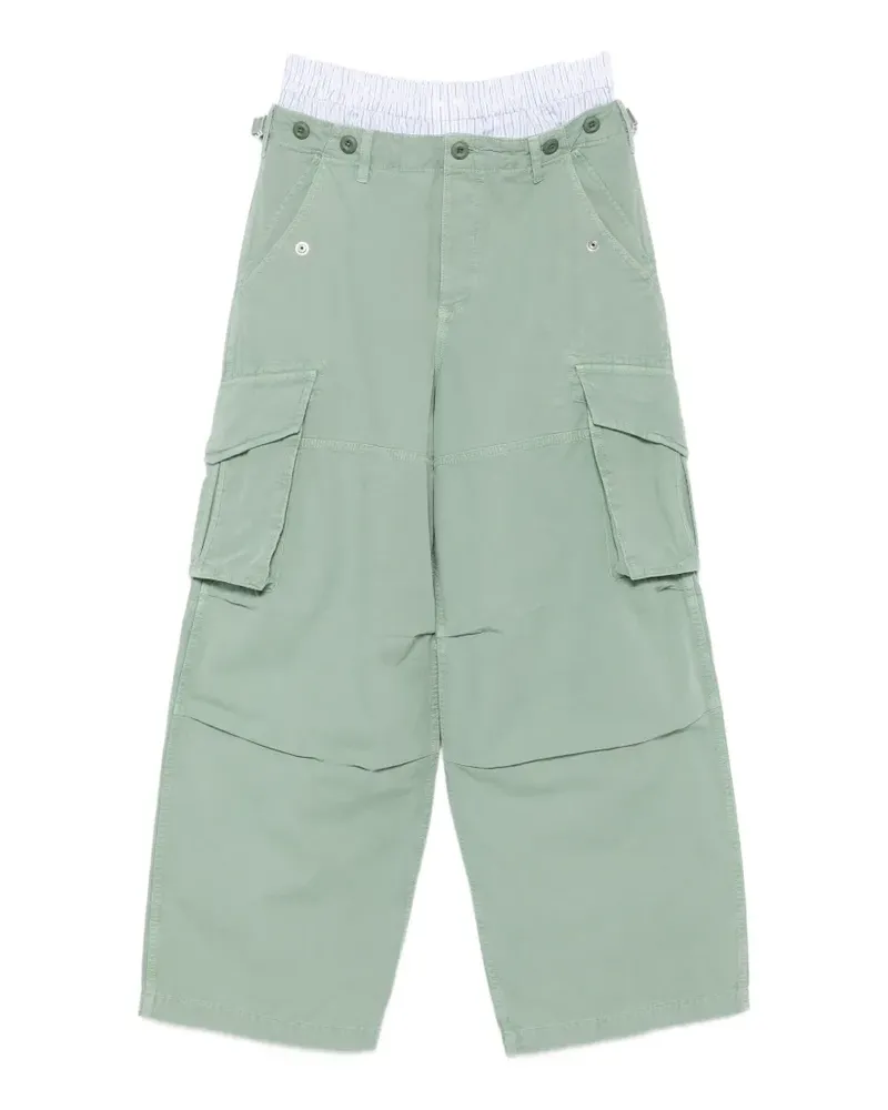 Alexander Wang layered-waistband cargo pants - Grün Grün