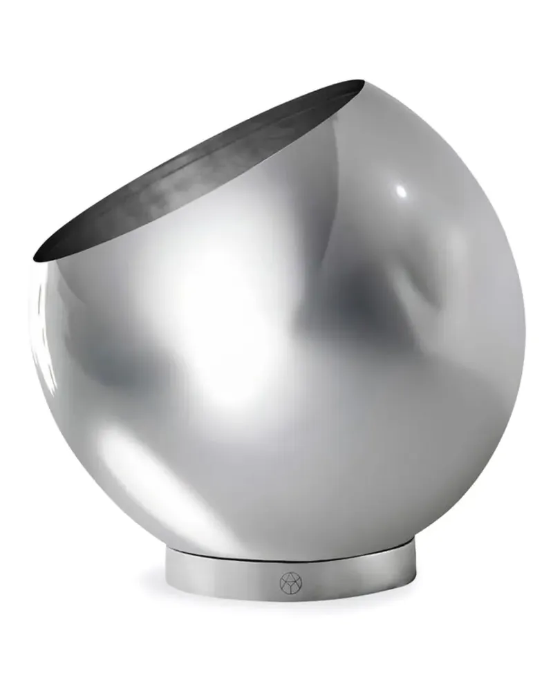 AYTM Globe Blumentopf mit Oblique-Schnitt - Silber Silber