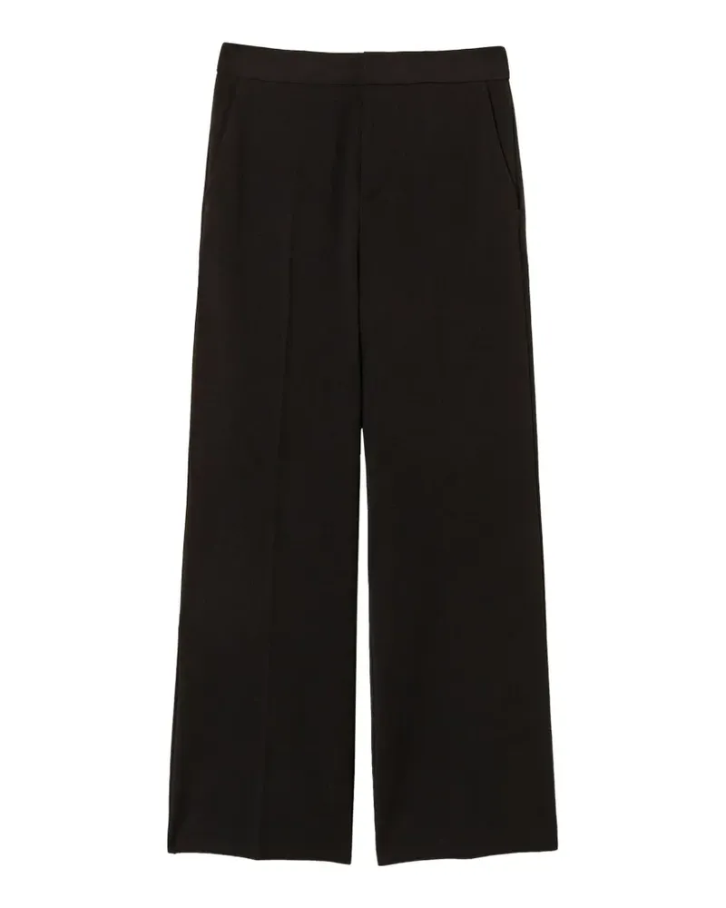 Twin-Set straight-leg crêpe trousers - Schwarz Schwarz
