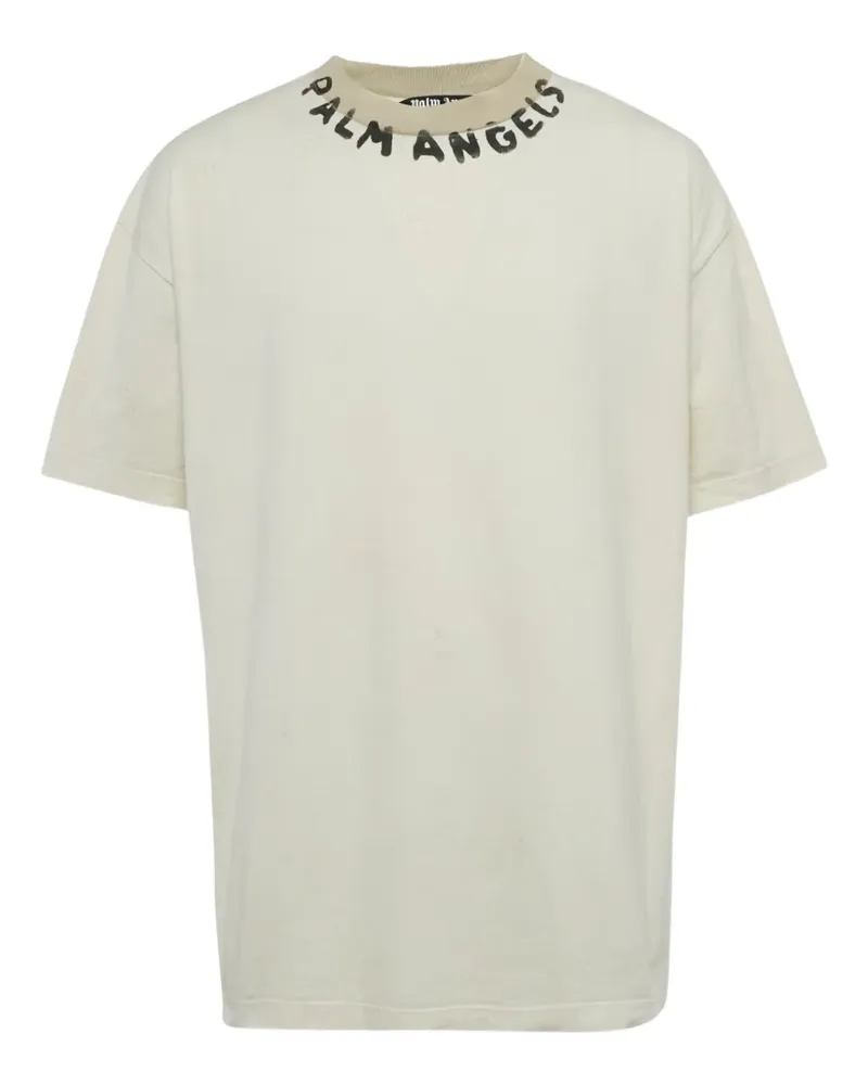 Palm Angels cotton distressed T-shirt - Nude Nude