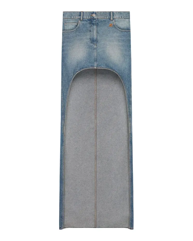 Courrèges Rock mit Knöpfen - Blau Blau