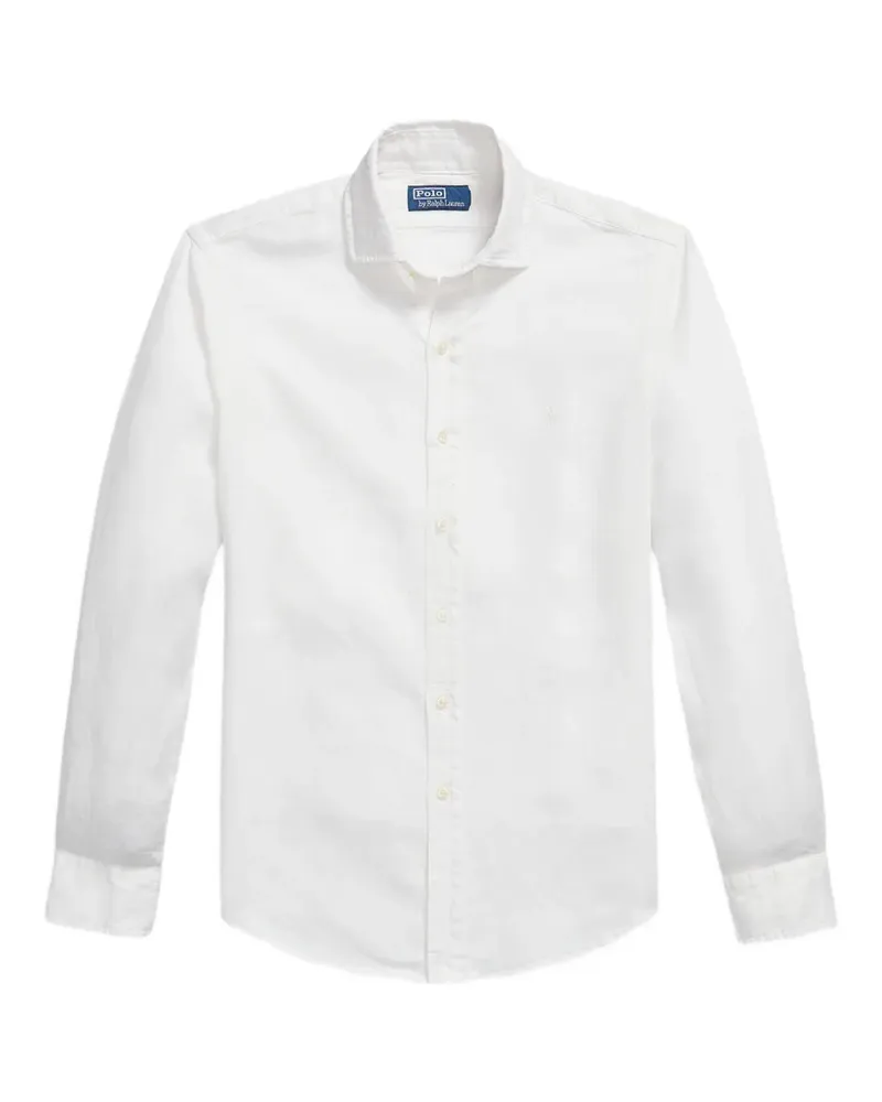 Ralph Lauren Geknöpftes Leinenhemd - Weiß Weiß