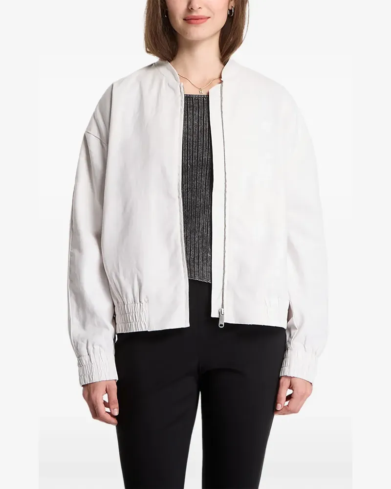 Calvin Klein logo-embroidered bomber jacket - Weiß Weiß
