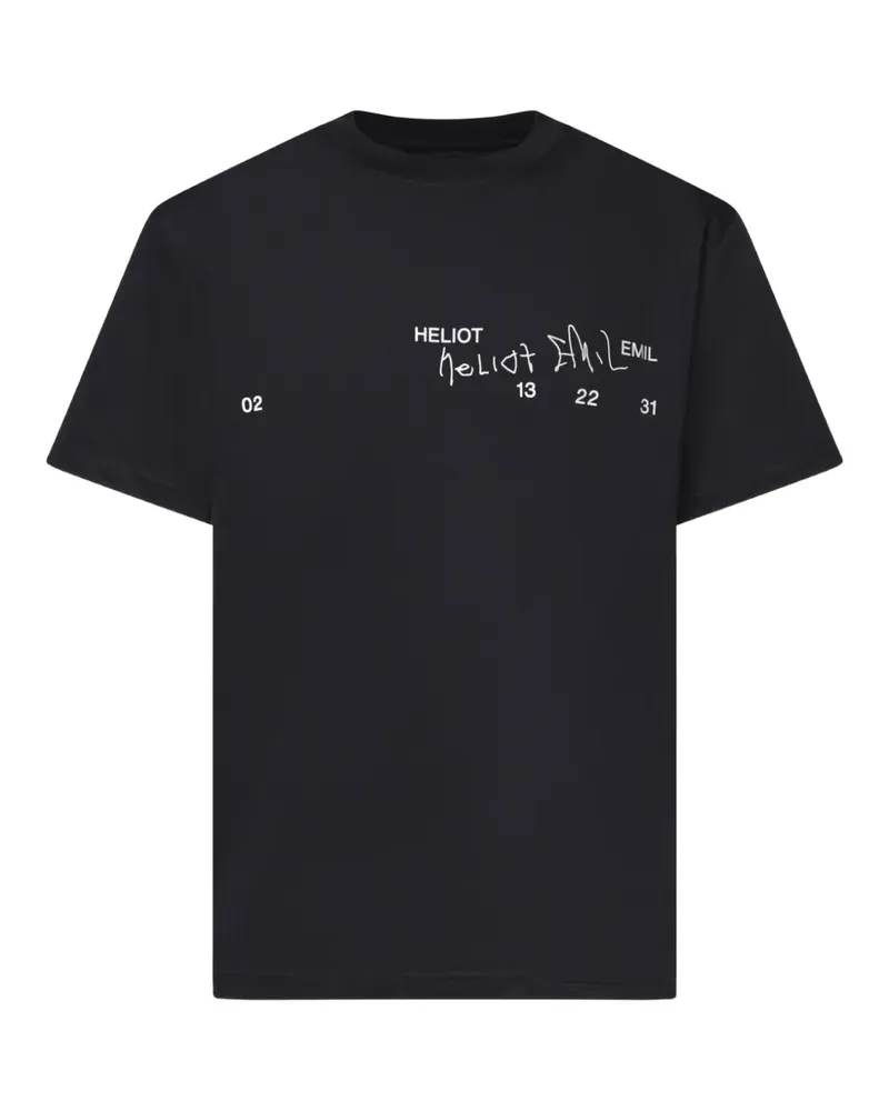 Heliot Emil Fulgens logo-print T-shirt - Schwarz Schwarz