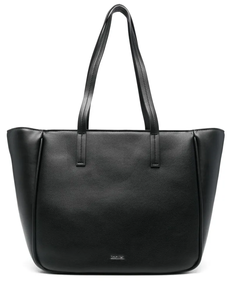 Calvin Klein Handtasche mit Logo-Schild - Schwarz Schwarz