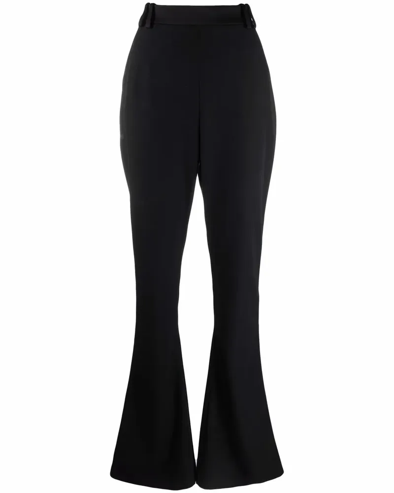 Balmain Schlaghose mit seitlichen Streifen - Schwarz Schwarz