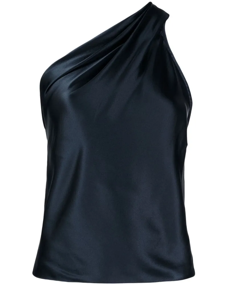 mason by michelle mason Asymmetrisches Neckholder-Top aus Seide - Blau Blau