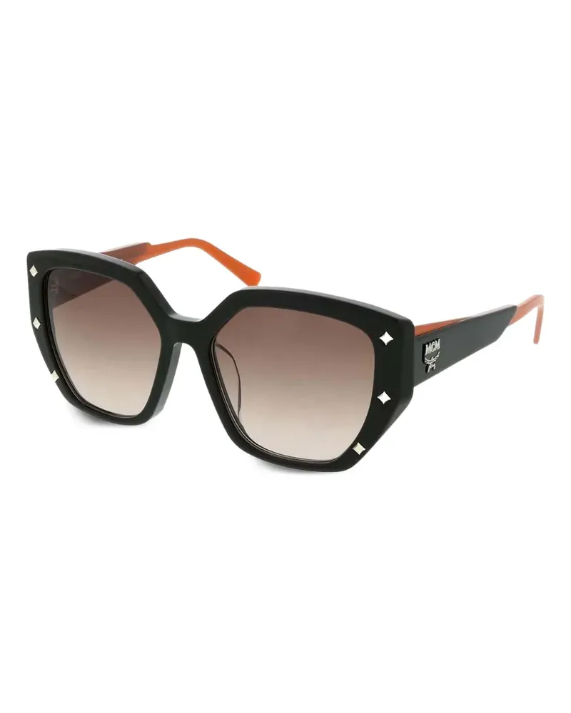 MCM Sonnenbrille mit geometrischem Gestell - Schwarz Schwarz