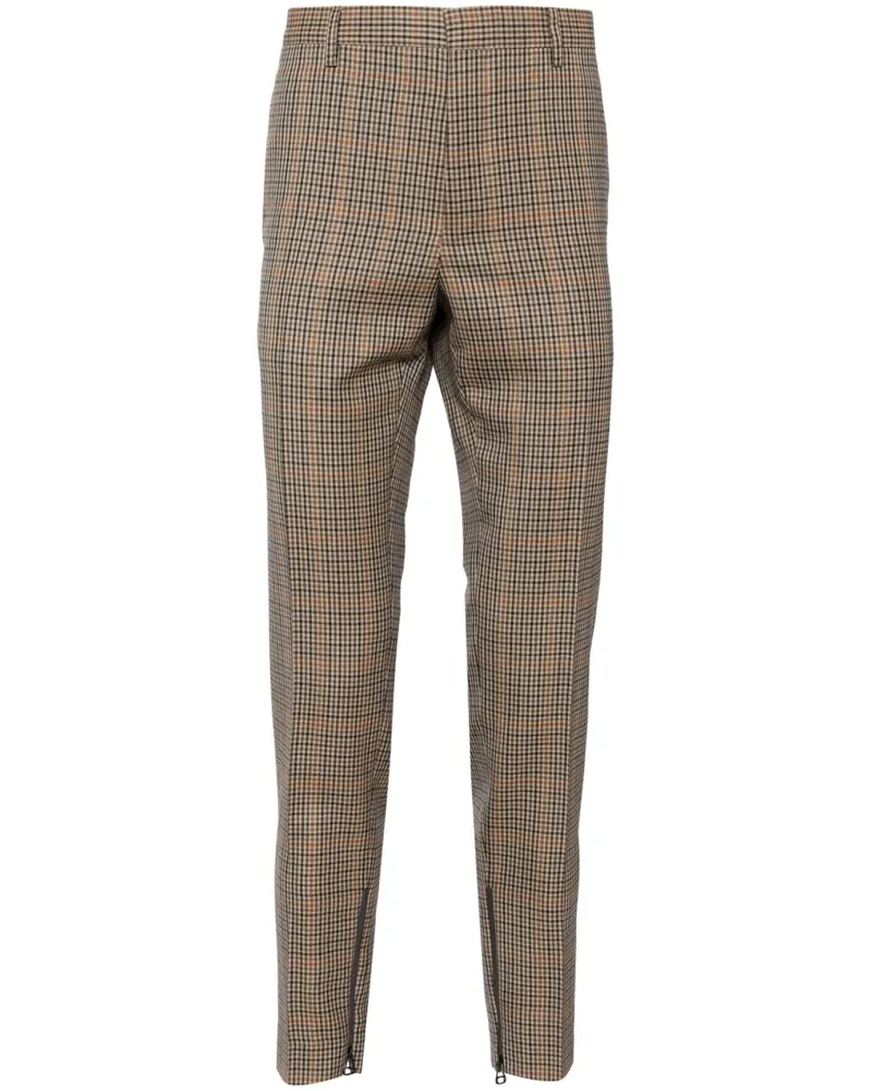 Lanvin Karierte Tapered-Hose - Braun Braun