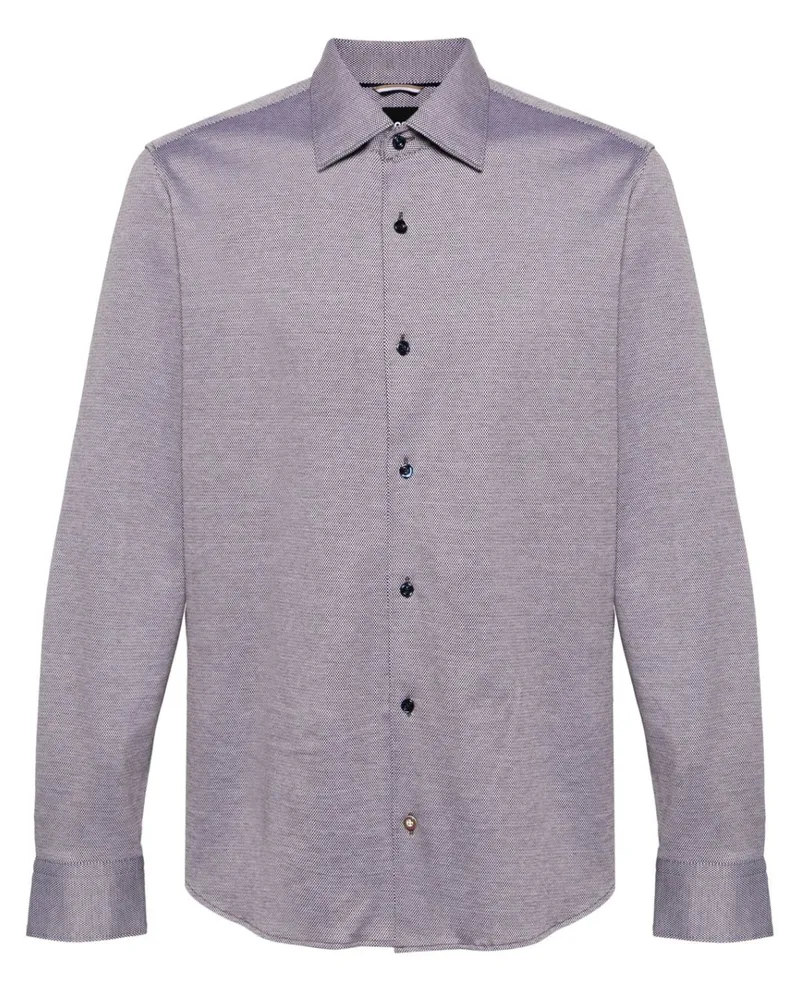 HUGO BOSS Hemd mit geometrischem Print - Grau Grau