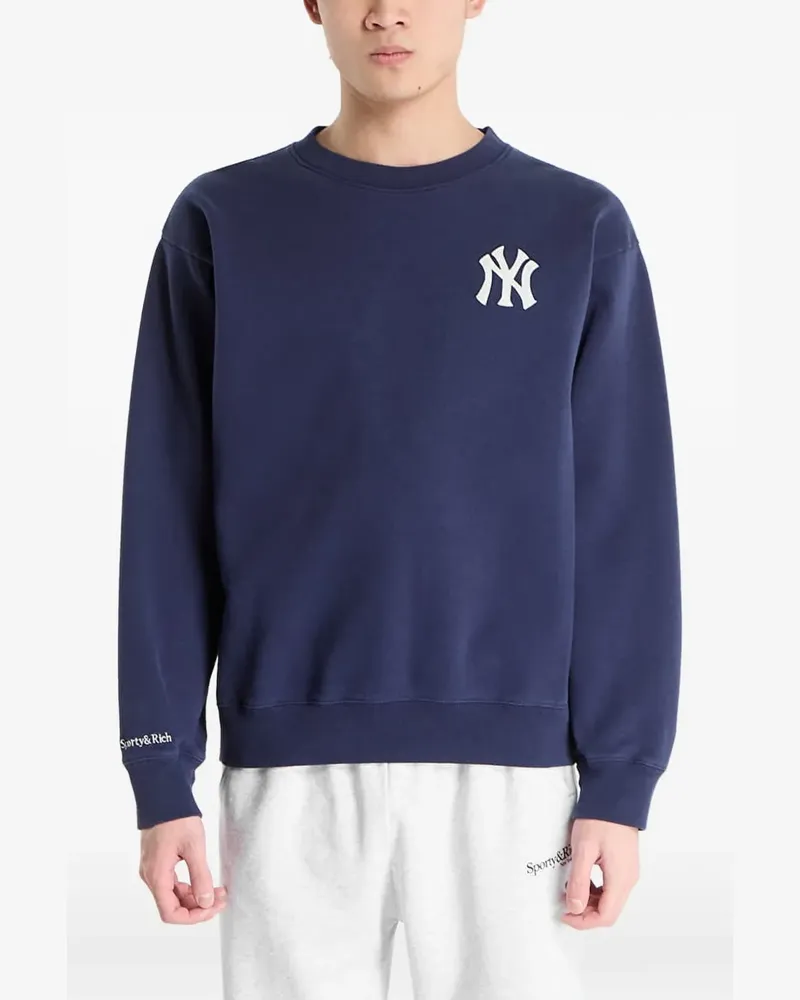 SPORTY & RICH Heritage Yankees Serif Crewneck UNISEX - Blau Blau