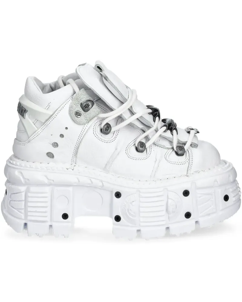 New Rock Sneakers mit Plateau - Weiß Weiß