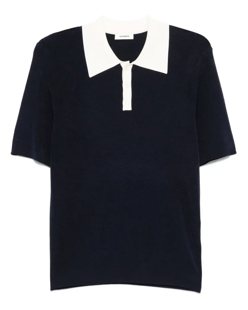 Sandro Zweifarbiges Poloshirt - Blau Blau