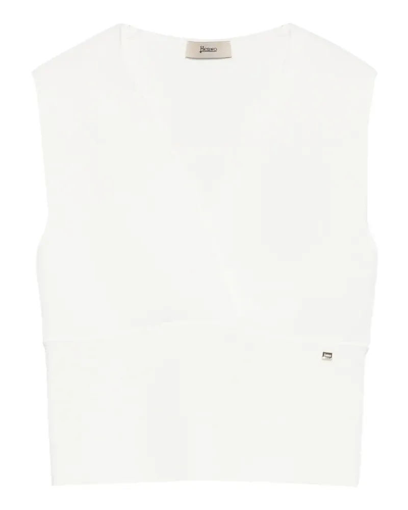 Herno V-neck vest - Weiß Weiß
