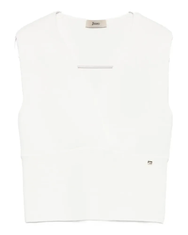 Herno V-neck vest - Weiß Weiß