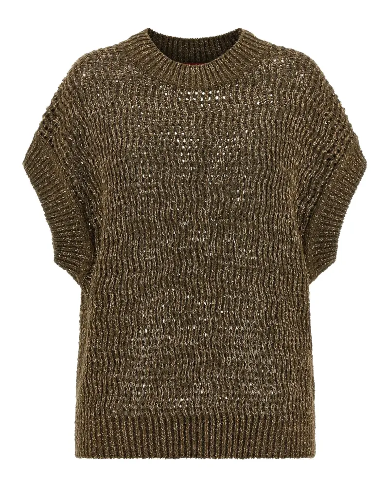 Max Mara Pullover mit kurzen Ärmeln - Grün Grün