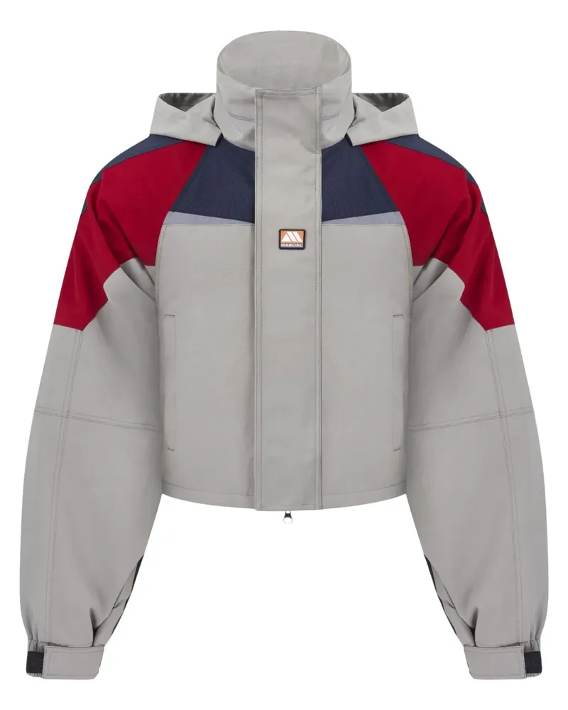 Martine Rose Cropped-Jacke in Colour-Block-Optik - Grau Grau