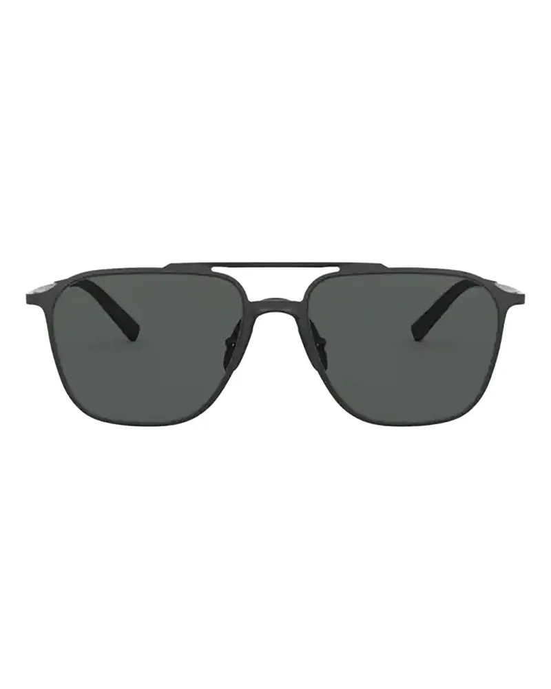Giorgio Armani Sonnenbrille mit eckigem Gestell - Schwarz Schwarz