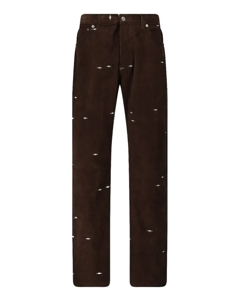 PHIPPS Cordhose mit Sternstickerei - Braun Braun