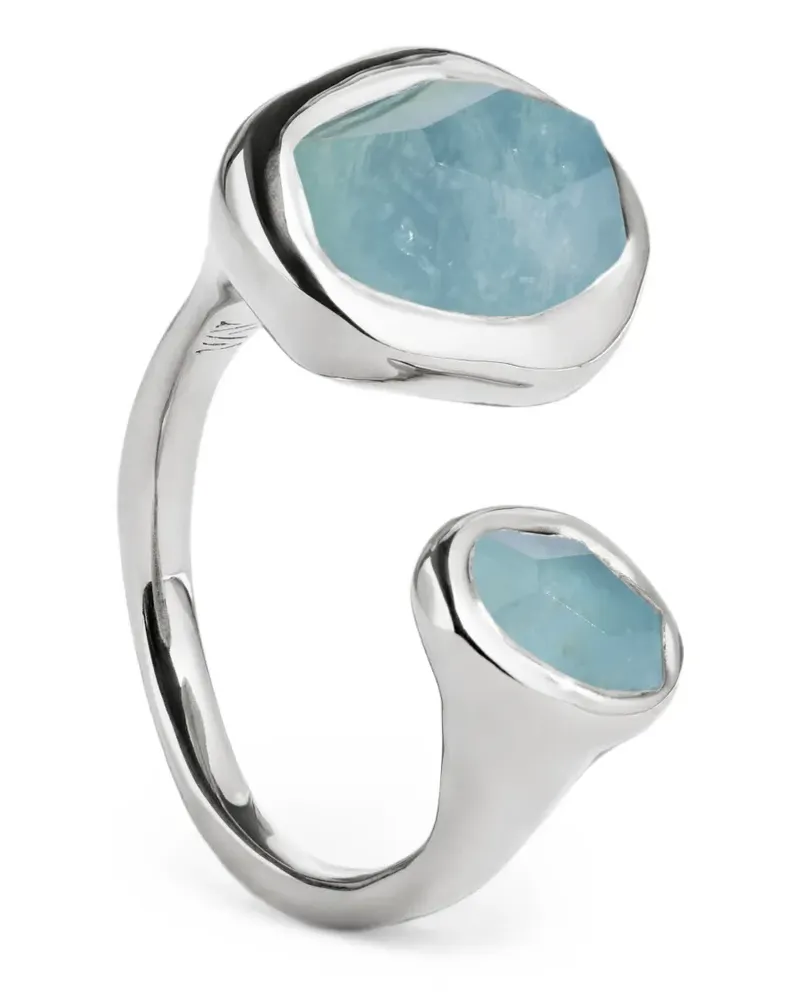 Monica Vinader Odyssey gemstone open ring - Silber Silber