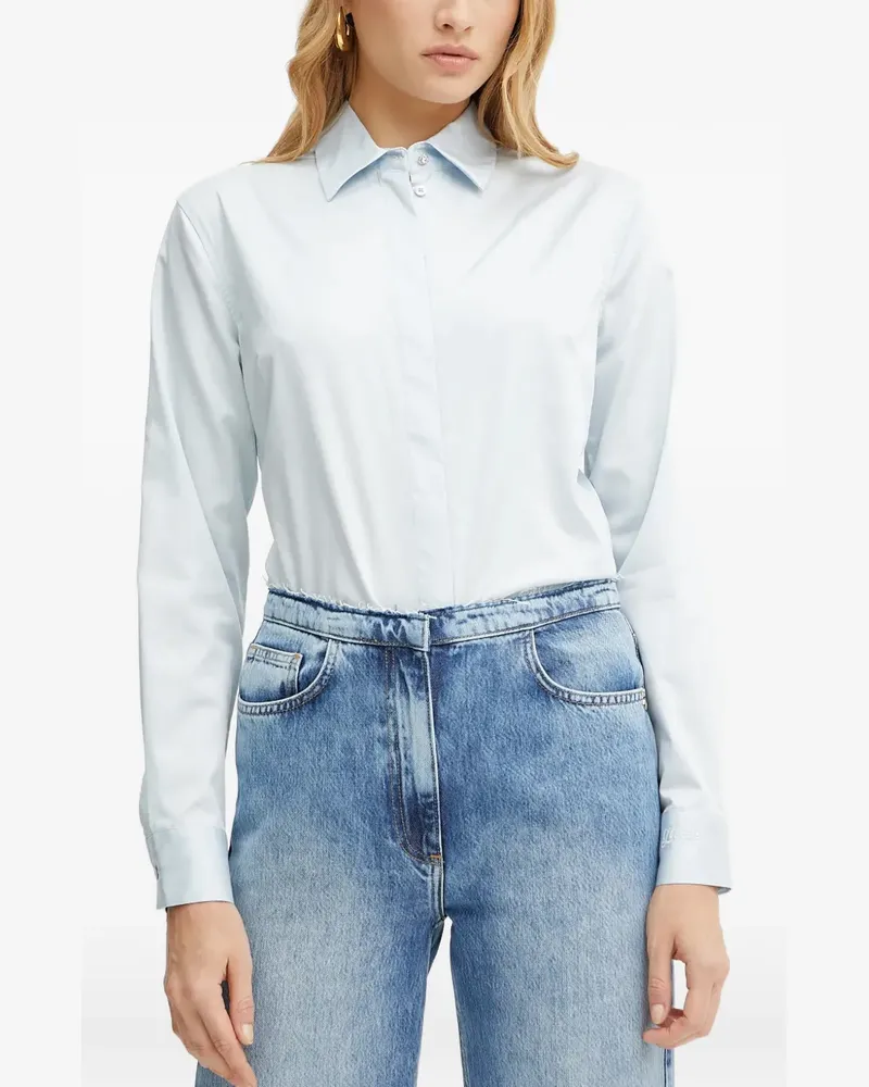 Guess Tiziana crystal-embellished long-sleeve shirt - Blau Blau
