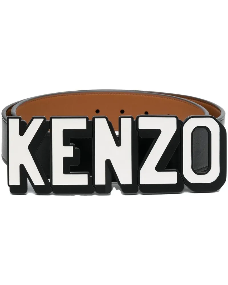 Kenzo Gürtel mit Logo-Schnalle - Schwarz Schwarz