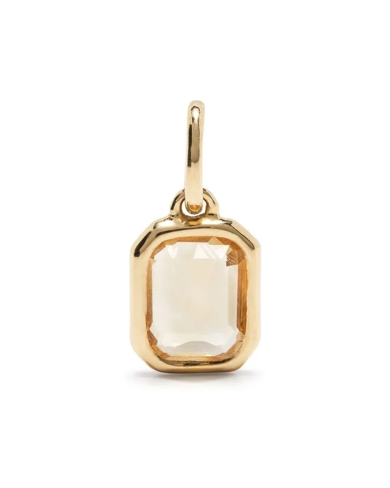 WHITE BIRD 18kt Dancing Drop Gelbgoldanhänger mit Zitrin
