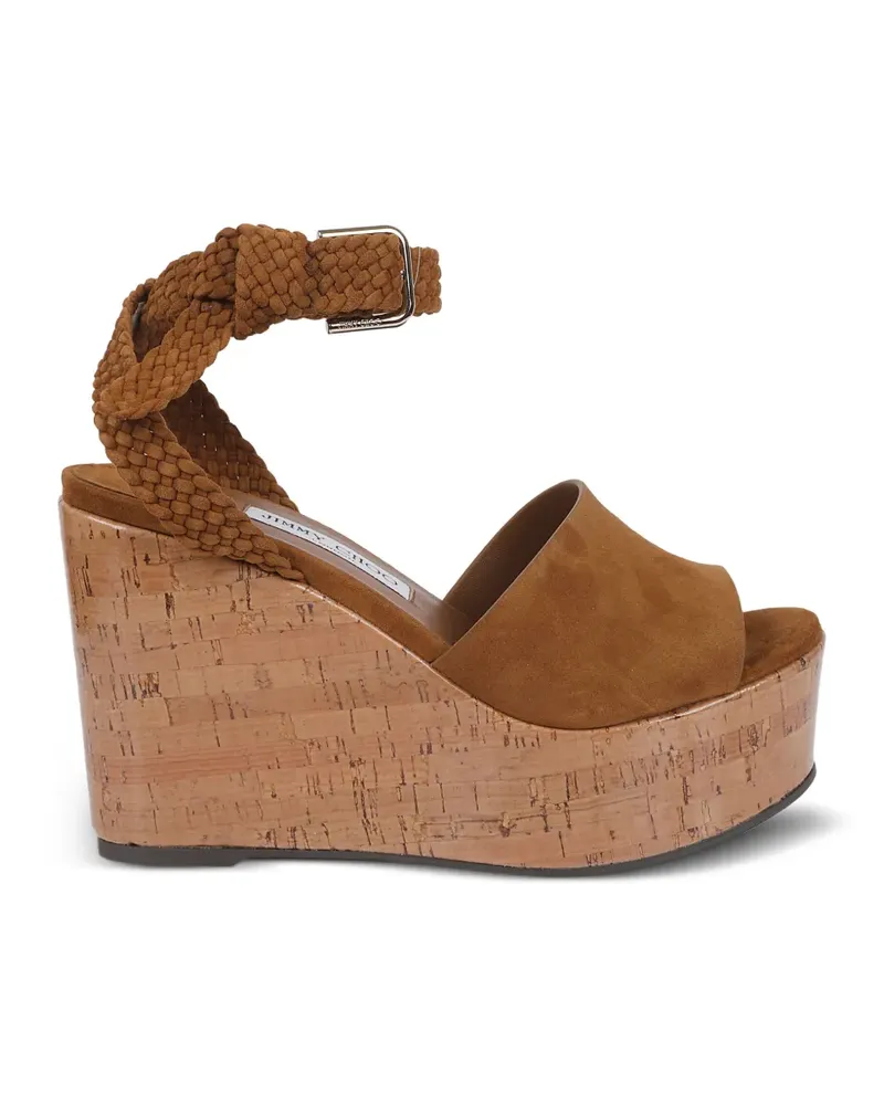 Jimmy Choo Plateau-Sandalen mit Flechtriemen - Braun Braun