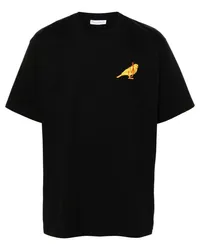 J.W.Anderson T-Shirt mit Vogelstickerei Schwarz