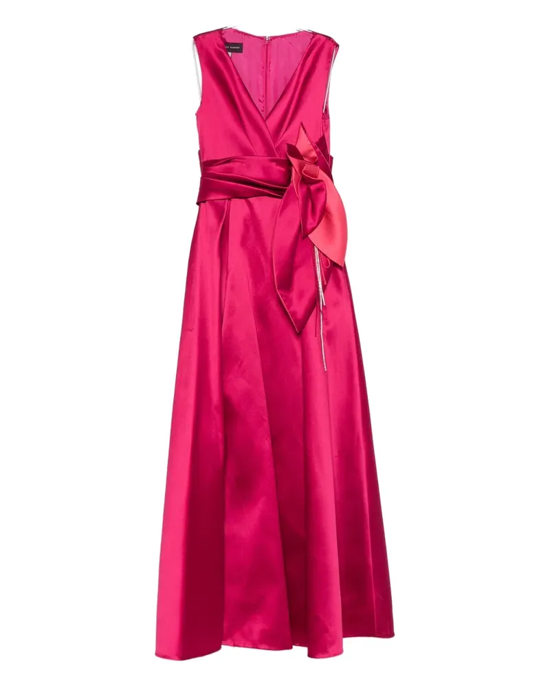 Talbot Runhof Ärmelloses Kleid mit Schleife - Rosa Rosa