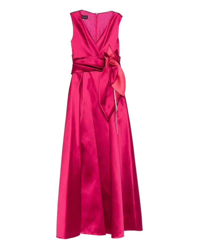 Talbot Runhof Ärmelloses Kleid mit Schleife - Rosa Rosa