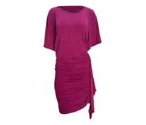 Minikleid mit Raffungen - Violett