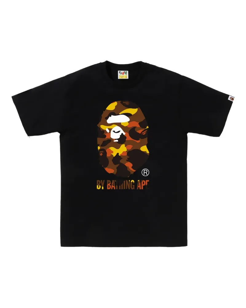 BAPE T-Shirt mit Camouflage-Print - Schwarz Schwarz