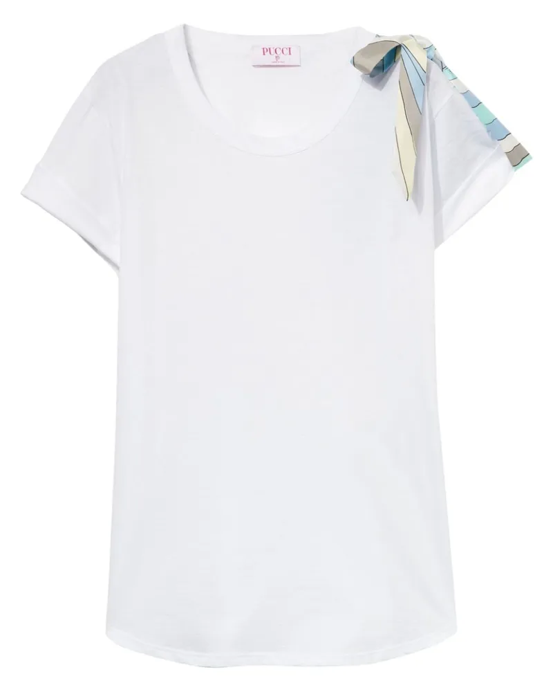 Emilio Pucci T-Shirt mit Schleifendetail - Weiß Weiß