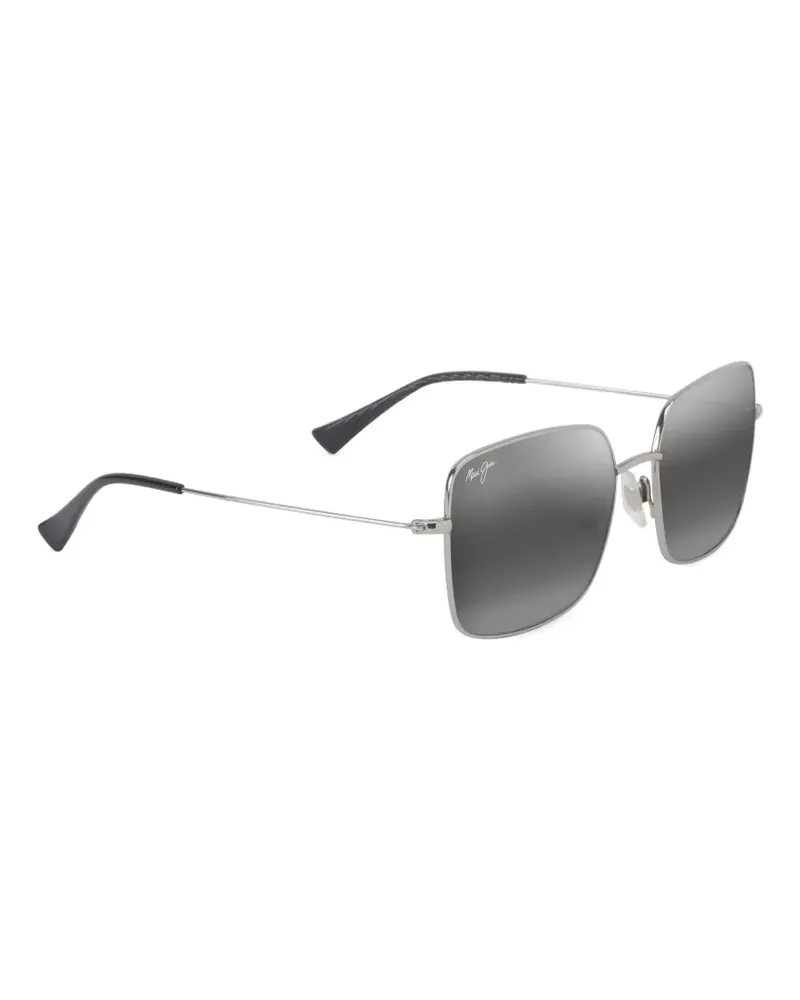 Maui Jim Lipine Sonnenbrille mit eckigem Gestell - Silber Silber
