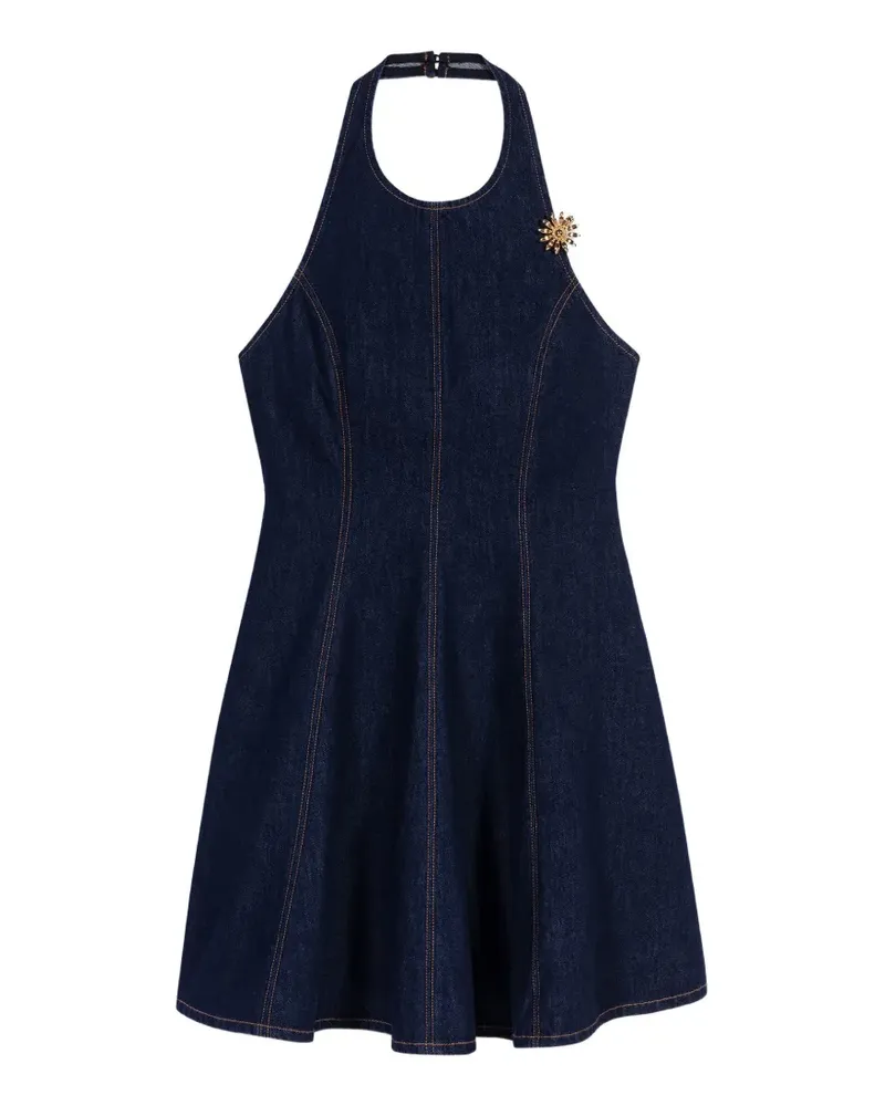 Maje Minikleid mit Neckholder - Blau Blau