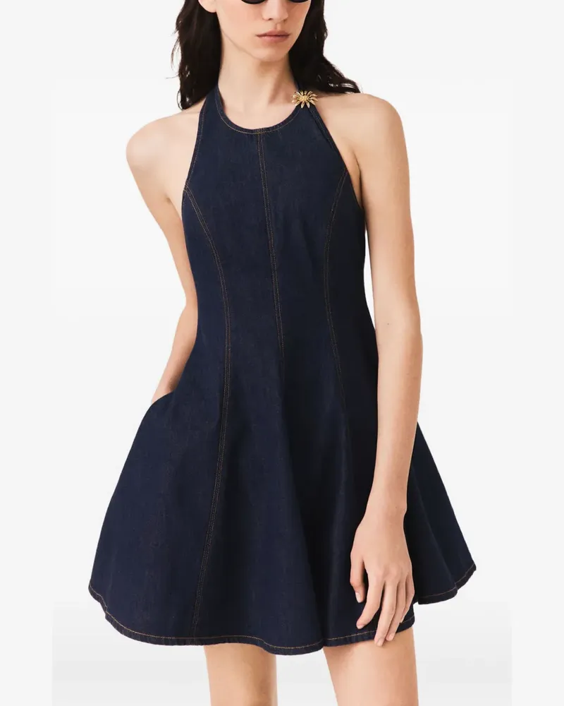 Maje Minikleid mit Neckholder - Blau Blau