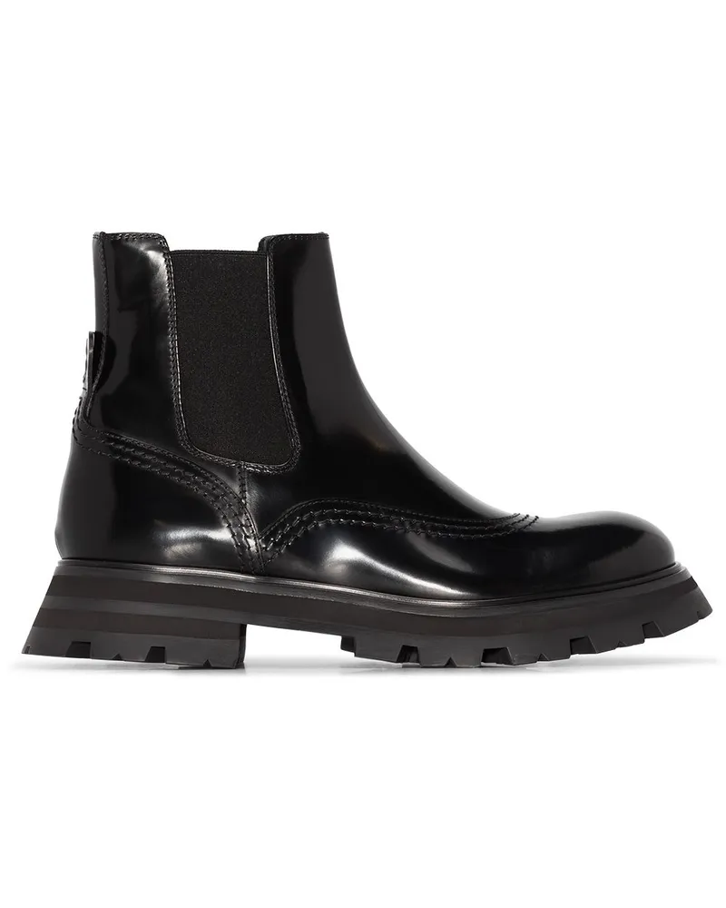 Alexander McQueen Klassische Chelsea-Boots - Schwarz Schwarz