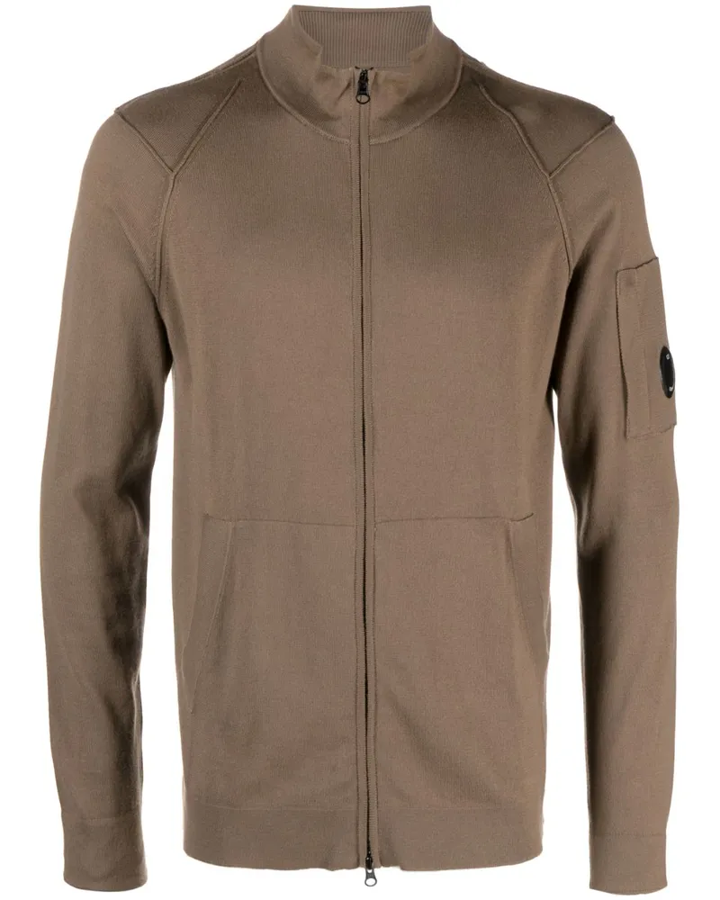 C.P. Company Cardigan mit Linsen-Detail - Braun Braun