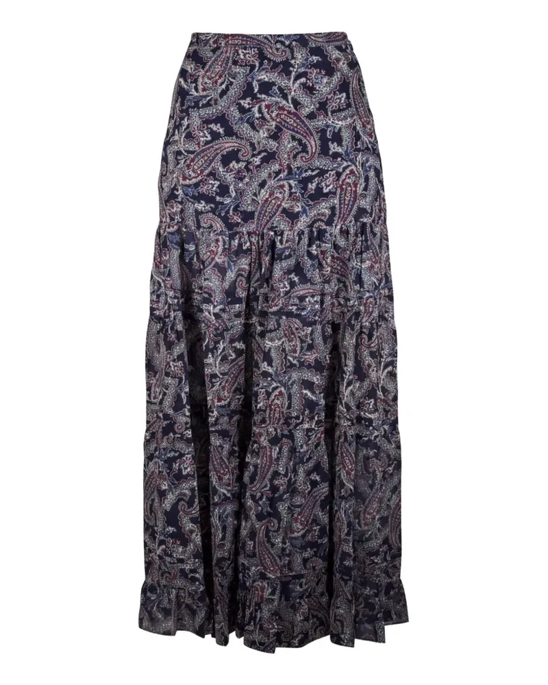 Veronica Beard Gestufter Heatheralyn Maxirock mit Paisley-Print - Blau Blau