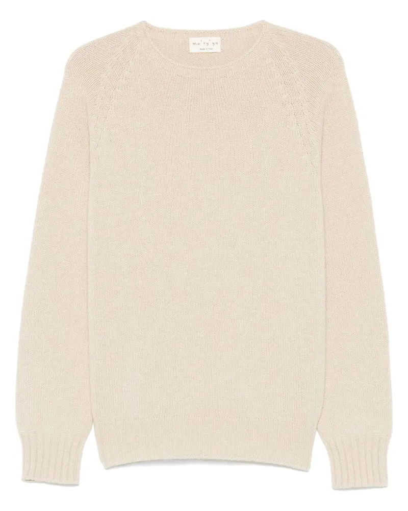 MA'RY'YA Gerippter Strickpullover - Nude Nude