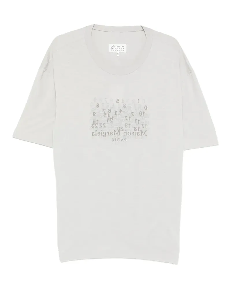 Maison Margiela T-Shirt mit grafischem Print - Grau Grau