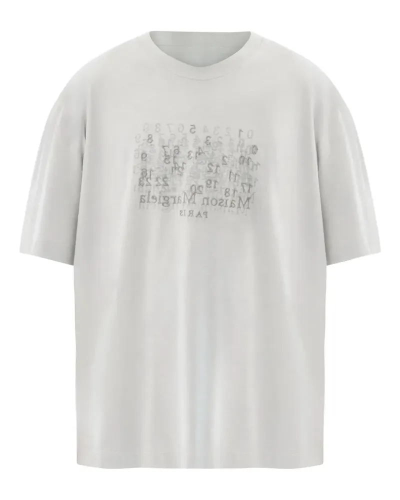 Maison Margiela T-Shirt mit grafischem Print - Grau Grau