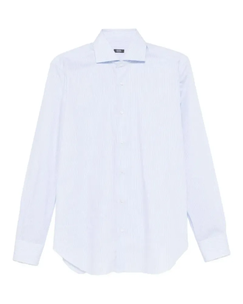 BARBA Gestreiftes Hemd - Blau Blau
