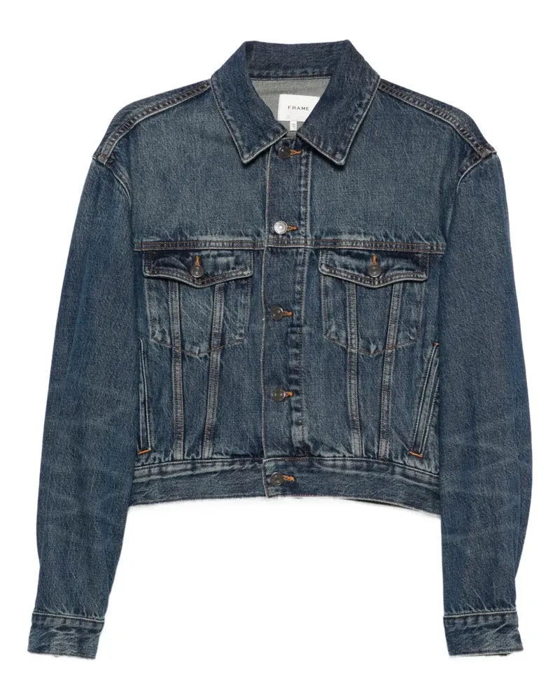 Frame Denim Jeansjacke mit Taschen - Blau Blau