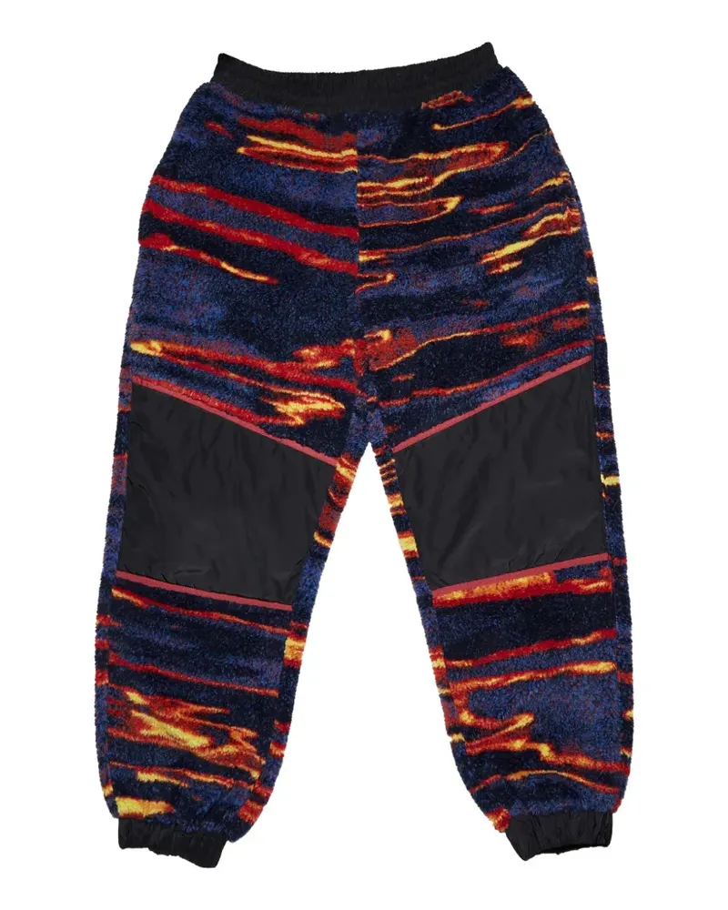 Blue Sky Inn fleece-texture panelled track pants - Blau Blau
