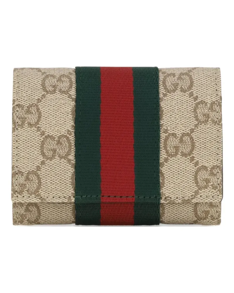 Gucci Web-detail bi-fold card holder - Nude Nude