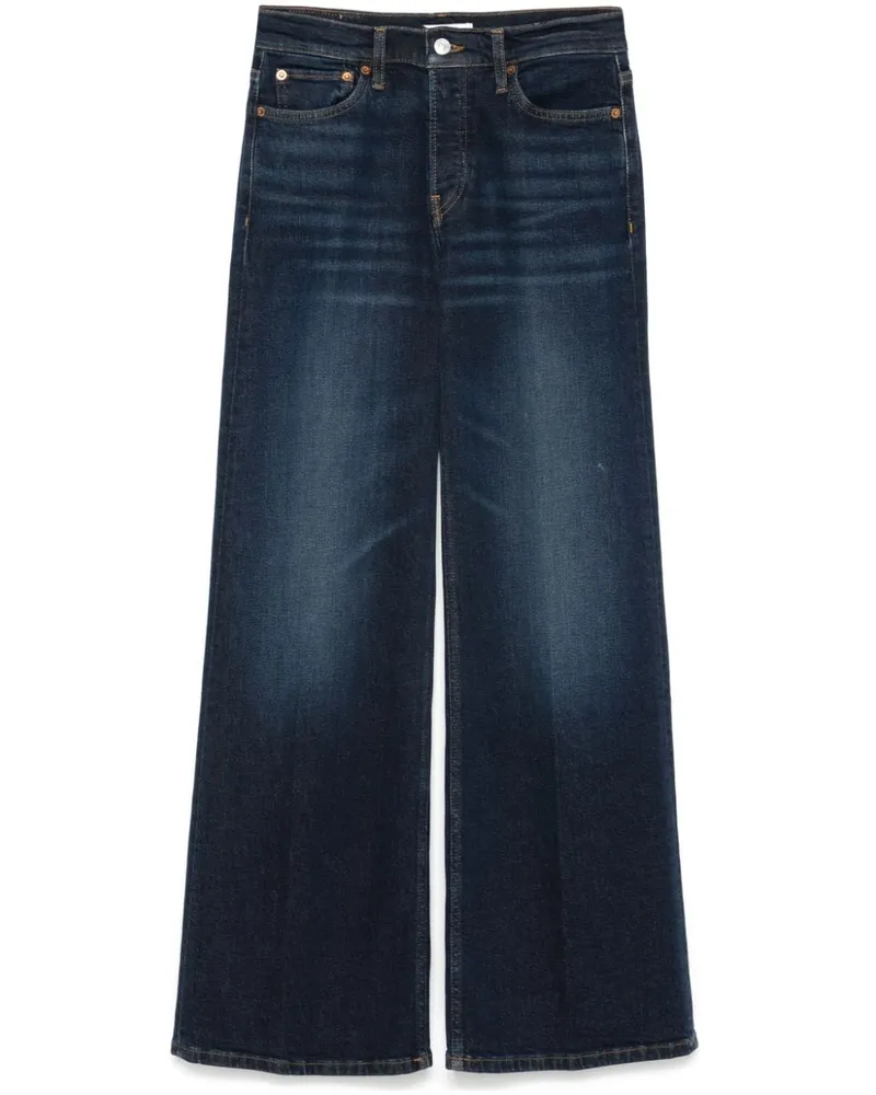 RE/DONE Halbhohe Wide-Leg-Jeans - Blau Blau