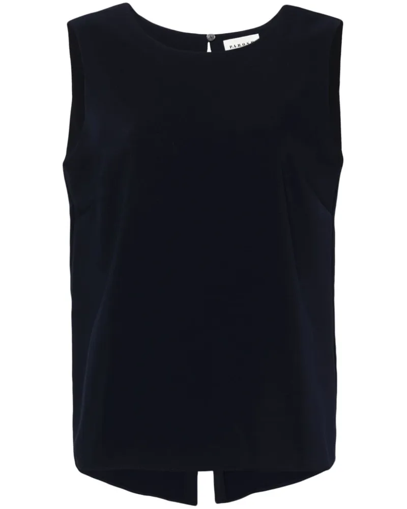 P.A.R.O.S.H. Bluse mit Schlitz hinten - Blau Blau