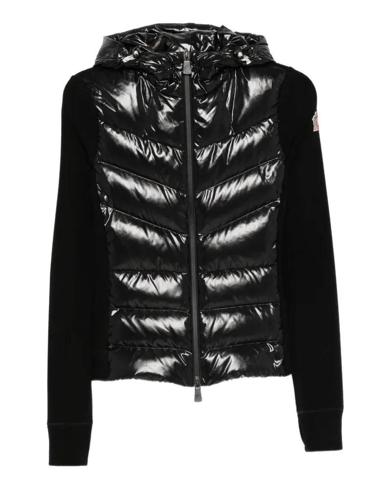 Moncler Gesteppter Cardigan mit Kapuze - Schwarz Schwarz